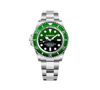 Bobroff Tabarca - Men's Automatic Diver Professional Diver Watch, 1000 m, Green, 44 mm, Helium Valve BF0002ibv, Multicoloured, 44MM, Bracelet