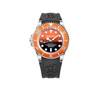 Bobroff Tabarca - Men's Automatic Diver Professional Diver Watch, 1000 m, Orange, 44 mm, Helium Valve BF0004ibn-BFSTN, Orange, 44MM, Strip
