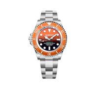 Bobroff Tabarca - Men's Automatic Diver Professional Diver Watch, 1000 m, Orange, Helium Valve BF0004ibn, Multicoloured, 44MM, Bracelet