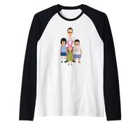 Bob's Burgers Bob Tina Louise and Gene #1 Dad Raglan Baseball Tee