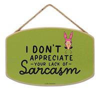 Bob's Burgers Lack of Sarcasm Louise Belcher Hanging Wood Wall Decor