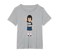 Bob's Burgers Tina Belcher Boo Crew T-Shirt, Women's Plus, Heather Grey, 1X