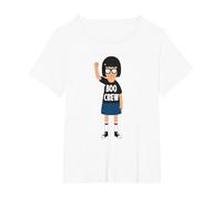 Bob's Burgers Tina Belcher Boo Crew T-Shirt, Women's Plus, White, 1X