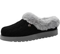 BOBS from Skechers Women's Keepsakes Ice Angel Slipper, Black/Grey, 9 W US