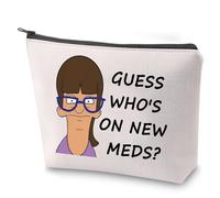 Bob's Gayle Guess Cosmetic Bag Guess Who's On New Meds Makeup Bag with Zipper Gayle of Burgers Toiletry Bag (Guess Meds)