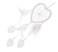 Bobury Dream Catcher Net Feather Wall Hanging White Pure Handmade Decoration Ornament