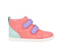 Bobux I-Walk Grass Court High - Walkers - Leather Boots with Double Self-Adhering Strap, Ocean Coral Mauve Combo, 26 EU