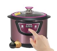 BOBVB 6L Black Garlic Fermenter, Full Automatic Black Garlic Maker, Multifunctional Multi-Clove Garlic Pot, Scheduled Drying, Power Off Memory, Layered Design, for Black Garlic, Yogurt, Sweet Rice