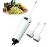 BOBVB Electric Vegetable Corer, Handheld Hole Digger, Fruit and Vegetable Corer with 2 Heads, Stainless Steel Fruit Seed Remover Adjustable Speed, One Button To Use for Kitchen