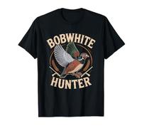 Bobwhite Quail Hunter Vintage Distressed Badge Hunting T-Shirt