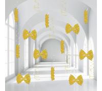 BOBYIYI Italian Noodle Hanging Swirl Decorations That's Amore Party Foil Ceiling Decoration for Kids Adults Birthday Baby Shower Bachelorette Fast Food Party Decor Gold Glitter