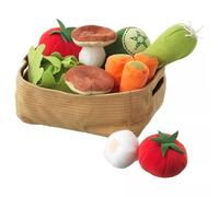 Bobzo 14-Piece Play Vegetables Set - Soft Pretend Food Toys for Kids Kitchen & Role Play | Washable Plush Vegetables for Toddlers | Educational Toy for Imaginative Play & Fine Motor Skills, Ages 3+