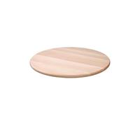 Bobzo 39 cm Premium Solid Wood Lazy Susan Turntable, Durable Aspen Wood with Clear Lacquer Finish, Smooth Steel Fitting, Anti-Slip Rubber Base - Perfect for Dining, Kitchen & Organizing