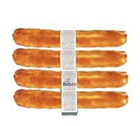 Bobzo 4 Pack Large Collagen Dog Chews 25cm - Long Lasting Chicken Flavour Chewy Rolls, Durable Dog Bones for Aggressive Chewers, Healthy Training Treats & Boredom Breaker for Medium & Large Breeds