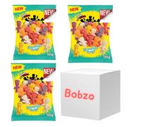 Bobzo Bundle Gift Pack of 3 | Paradise Twist Sour Gummy Candy 105g | Fruity Chewy Gummy Sweets | Sour Sugar Coated Jelly Candy | Tropical Fruit Flavour | Imported American Candy Gift Box | 315g Total