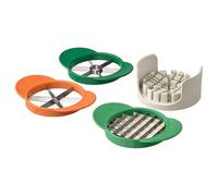 Bobzo Colorful Fruit Cutter Set of 4 - Safe and Easy Fruit Slicing Tools for Wedges, Stripes & More - Perfect for Apples, Oranges, and All Fruits | Dishwasher Safe Kitchen Essentials