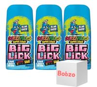 Bobzo Gift Pack | Sour Candy Big Lck Roller Bundle Pack of 3 x 60ml | Blue Razz Flavour | Liquid Candy Roller | Sour Liquid Sweets | Kids Party Treats | Imported Candy