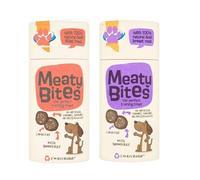 Bobzo Meaty Bites Dog Training Treats Bundle - Low Fat Natural Dog Snacks Chicken Duck & Beef Mix, Healthy Puppy & Adult Training Rewards, 2 x 70g, No Artificial Ingredients