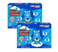 Bobzo Warheadss Care Bears Sour Grumpy Bears Candy - Blue Raspberry Flavor - 3.5 oz Theater Boxes (2 Pack) - Sour Gummy Bears for Kids & Adults - 90’s Nostalgia Meets Extreme Sour Delight