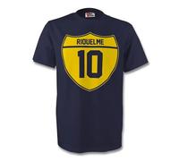 Boca Juniors Men's Juan Roman Riquelme Crest Tee in Navy | Size: Large Boca Juniors Navy L
