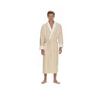 Boca Microfiber Robe for Men, Luxury Hotel, Spa & Resort Bath Robe. Plush Mens Bathrobe with Pockets, Eggshell, XXL