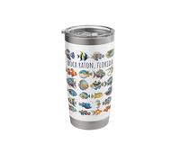 Boca Raton Florida Colorful Fish Design Stainless Steel Insulated Tumbler