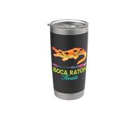 Boca Raton Florida Sun Alligator Vacation Novelty Souvenir Stainless Steel Insulated Tumbler