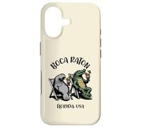 Boca Raton USA Funny Manatee and Alligator Design Case for iPhone 17