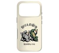 Boca Raton USA Funny Manatee and Alligator Design Case for iPhone 17 Pro