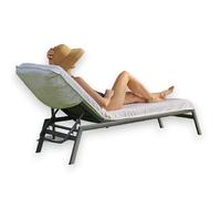 Boca Terry Chaise Lounge Cover - Cotton Terry Cloth Beach Chair Towel - Fitted Beach Towel, White