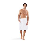 Boca Terry Mens Towel Wrap, 100% Cotton Mens Bath Wrap, Elastic Waist Towel