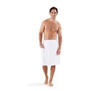 Boca Terry Mens Towel Wrap, 100% Cotton Mens Bath Wrap, Elastic Waist Towel for Shower, Spa, Sauna, Gym - Secure & Adjustable