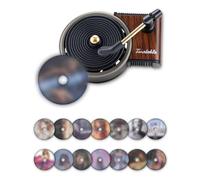 BOCACUE Record Player Car Air Freshener Vent Clip with 15pcs Refill Pads, Retro Ocean Breeze Aromatherapy Diffuser, Air Freshener Car Decor Accessories, Music Lovers Gifts