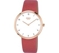 Boccia 3309-05 Women's Analogue Quartz Watch with Genuine Leather Strap, red, Standard Size, Strap.