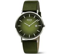 Boccia 3648-03 Titanium Sapphire crystal 39mm 3ATM Quartz Unisex Green Silver