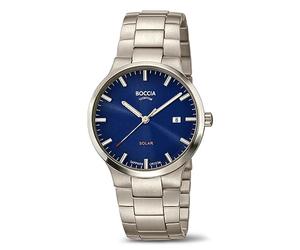 Boccia 3652-02 Women's Analogue Solar Watch with Titanium Strap, Silver, Bracelet