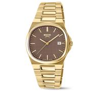 Boccia 3657-06 Wristwatch Slim 39mm 5ATM Quartz Unisex Brown Gold Link strap