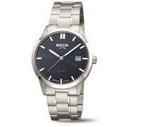 Boccia 3673-02 Wristwatch Titanium Solar 39mm 5ATM Quartz Unisex Black Silver