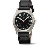 Boccia 3674-01 Wristwatch Titanium 39mm 5ATM Quartz Unisex Black Silver Leath...