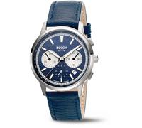 Boccia 3734-02 Titanium Chronograph 40mm 5ATM Quartz Unisex Blue Silver Leath...