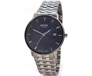 Boccia Men's Digital Quartz Watch with Titanium Strap 3607-03, Silver, Standard Size, Bracelet