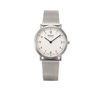 Boccia Titanium Women's Watch 3335-03 Titanium 34 mm with Sapphire Glass, Quartz Watch with Milanese Stainless Steel Strap, Silver, Ultra Flat 6.2 mm, Waterproof 5 Bar, Miyota Movement
