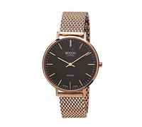 Boccia Women's Analogue Watch with Black Dial Analogue Display and Stainless Steel Plated Gold-Coloured - 3590-10
