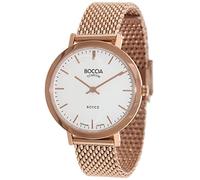 Boccia Women's Quartz Watch with Black Dial Analogue Display Quartz Stainless Steel Coated 3246/07