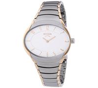 Boccia Women's Quartz Watch with White Dial Analogue Display and Silver Titanium Bracelet B3165-12