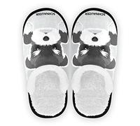 Boccsty Portrait Of Schnauzer Puppy Dog Spa Slippers House Slippers Memory Foam Slippers Home Shoes L for Men Woman