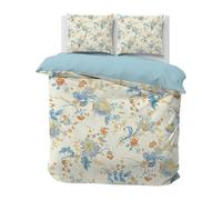 Boceoey Floral Bouquets Emperor Bedding Set, Distressed Rustic Duvet Cover Set with 2 Pillow Cases 50x75 cm, Ultrasoft Breathable Microfiber Duvet Cover 290x235 cm with Zipper Closure, QW-282