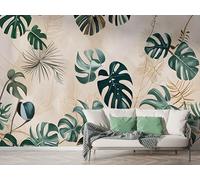 Boceoey Palm Leaf Wall Mural, Self-Adhesive Peel & Stick Wallpaper, Botanical Tropical Design Photo Wallpaper for Living Room & Bedroom (300x210 cm), K-933