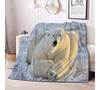 Boceoey Polar Bear Fleece Blanket Throws for Beds Double, Fluffy Blanket for Sofa, Throw Blanket for Bedroom, Couch, Office, Warm Lightweight Flannel Home Decoration Blankets 150x200 cm