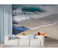 Boceoey Sea Starfish Wall Mural, Self-Adhesive Peel & Stick Wallpaper, Beach Summer Design Photo Wallpaper for Living Room & Bedroom (250x175 cm), F-930